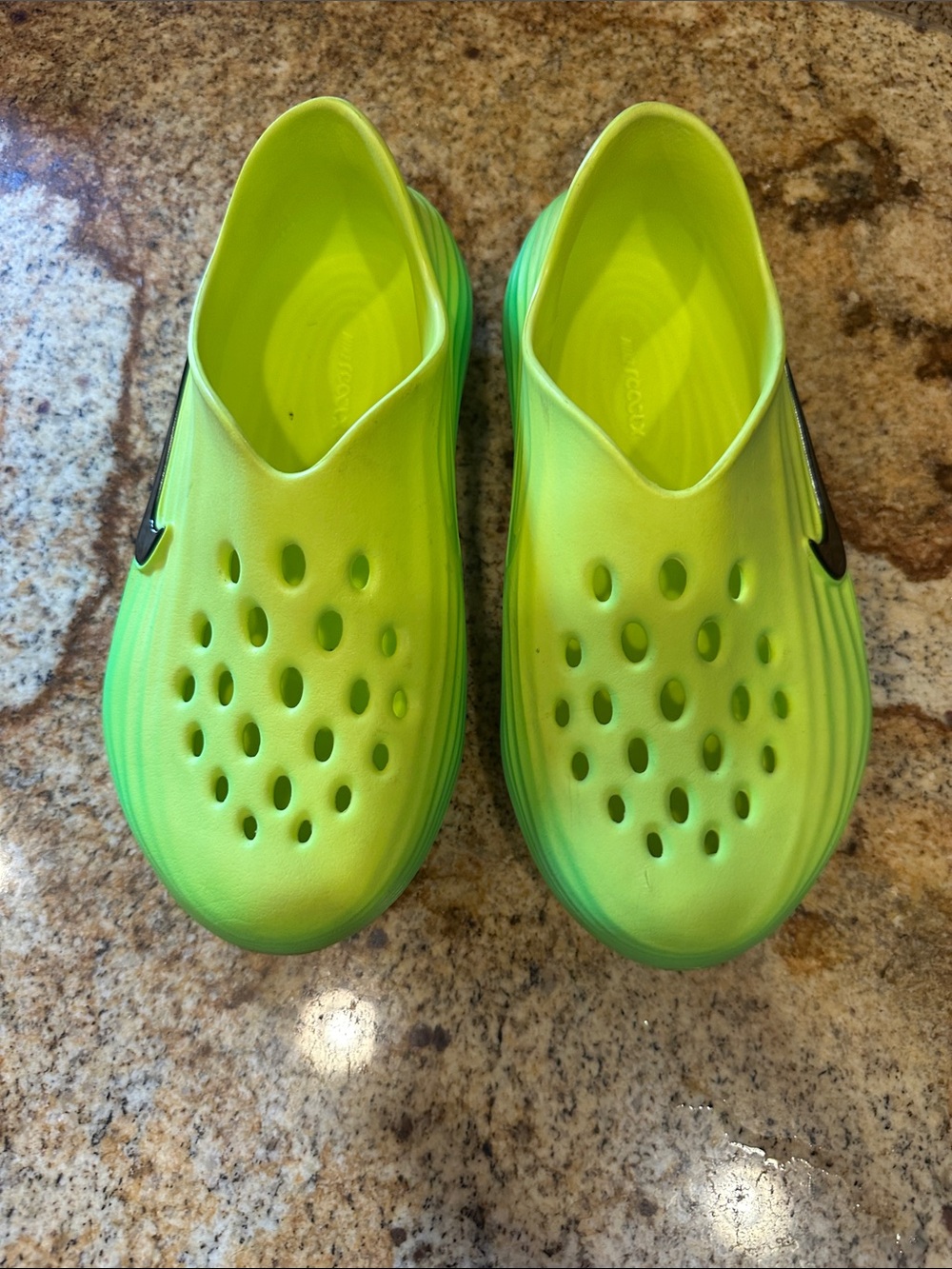 Nike Kids Neon Yellow-Green Slip-On Water Shoes